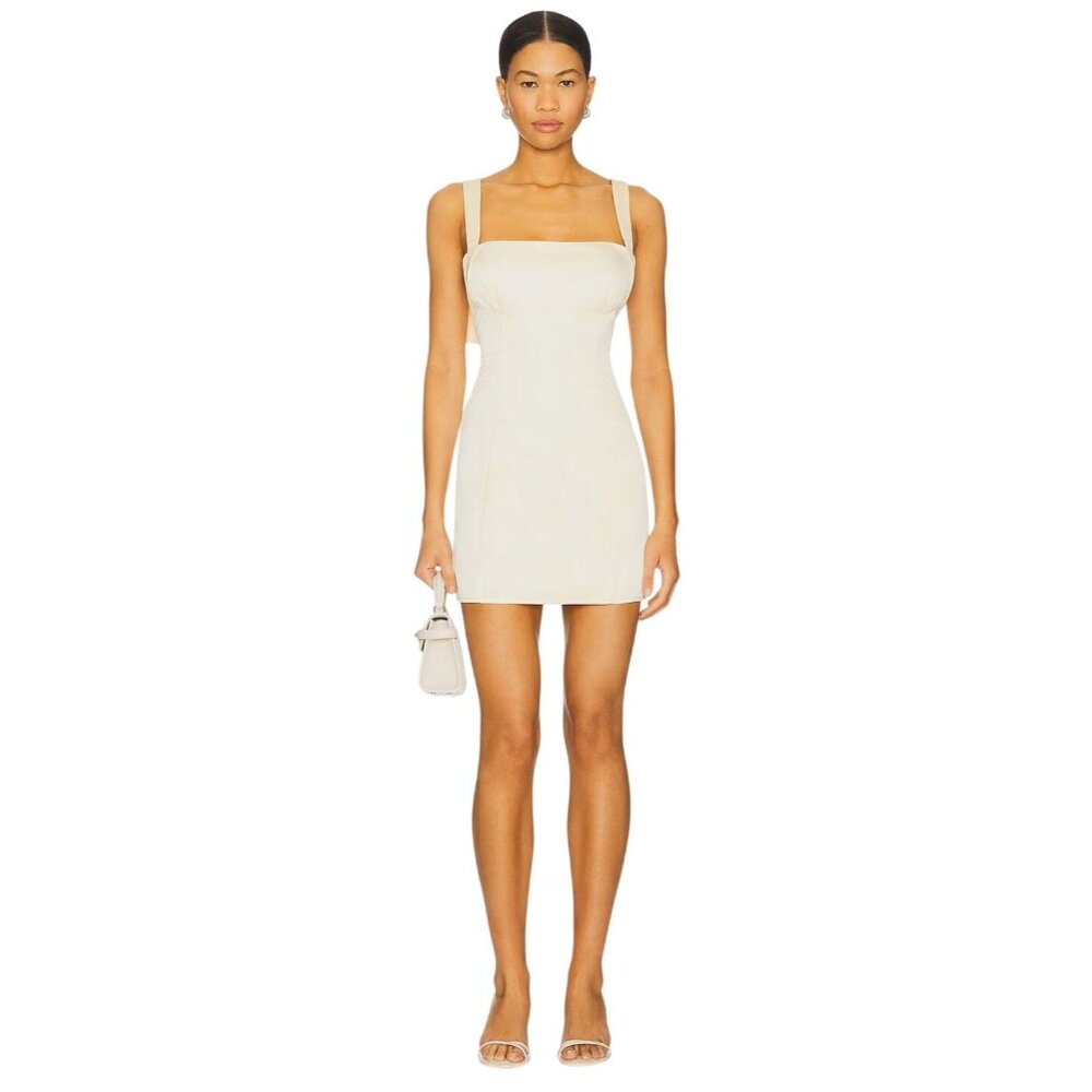 MORE TO COME Malia Mini Dress in Baby Yellow Large New Womens Cocktail Party